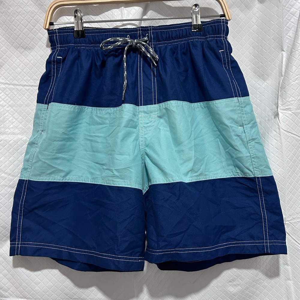 Croft & Barrow Men's Two-Tone Blue Swim Shorts